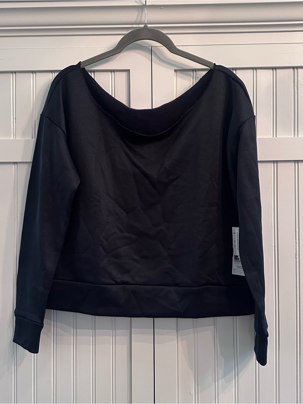 Earth Republic Women's Reese Boat Neck Sweater Activewear in Jet Black Size S